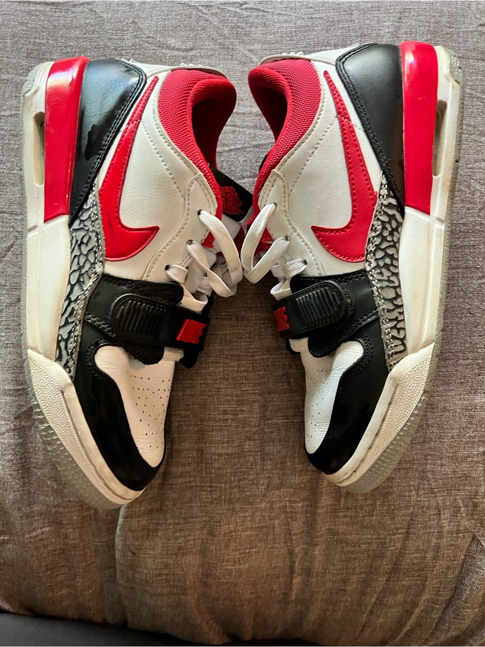 Nike Kids Athletic Sneakers in Red, Black & White